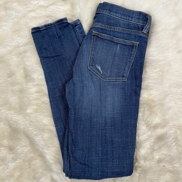 J.Crew Stretch Low Rise Distressed Skinny Jeans Style 08410 Size 24 - Picture 3 of 9